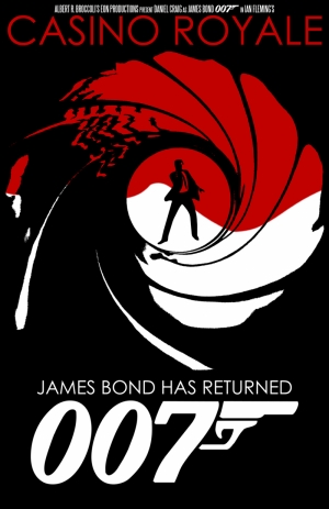 007  James Bond Casino Royal Afiş Retro & Motto Kanvas Tablo