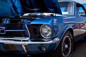 1967 Model Ford Mustang Farlar 2 Klasik Otomobiller Kanvas Tablo