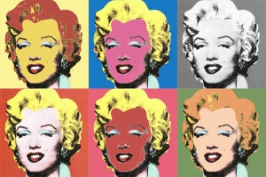 Andy Warhol Marilyn Monroe Kolaj Yağlı Boya Sanat Kanvas Tablo