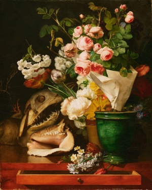 Antoine Berjon Vazo İçinde Çiçekler Klasik Sanat Kanvas Tablo