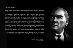 Atatürk\'ün Gençliğe Hitabesi Atatürk Unique Kanvas Tablo