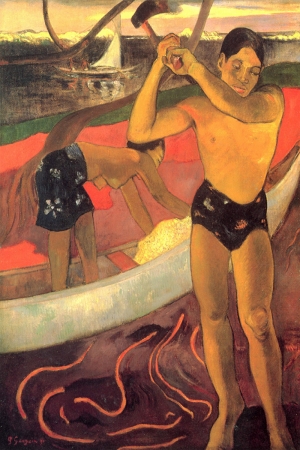 Baltalı Adam A Man With Axe Paul Gauguin Reproduksiyon Kanvas Tablo