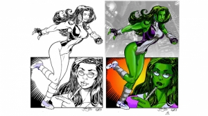 Bayan Hulk Süper Kahramanlar Kanvas Tablo