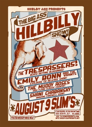 Bigg Ass Hillbilly Summer 2013 Poster Kanvas Tablo