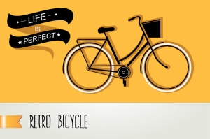 Bisiklet Retro & Motto Kanvas Tablo