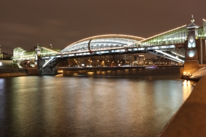 Bogdan Hmelnitsky Köprüsü Moskova Nehri Dünyaca Ünlü Şehirler Kanvas Tablo