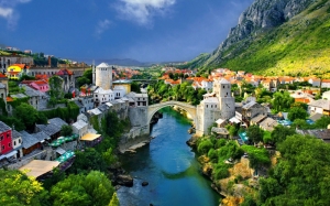 Bosna 7 Dünyaca Ünlü Şehirler Kanvas Tablo