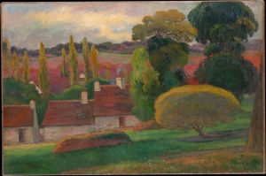 Britanya da Bir Çiftlik, A Farm In Brittany Paul Gauguin Reproduksiyon Kanvas Tablo