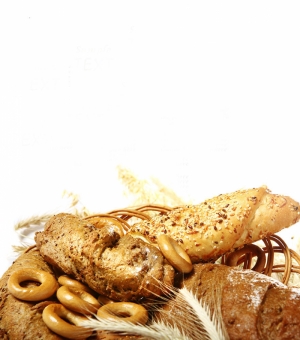 Buğday Tahıl Unlu Mamülleri Ekmek Sepeti 4 Lezzetler Kanvas Tablo