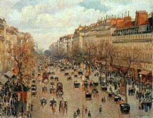 Camille Pissarro Boulevard Montmartre Yağlı Boya Reprodüksiyon Klasik Sanat Kanvas Tablo