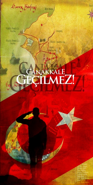 Çanakkale Geçilmez Türk Askeri-1 Türk Tarihi Kanvas Tablo
