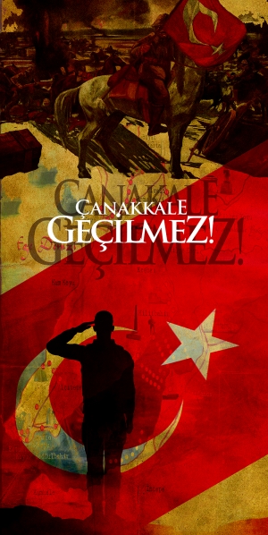 Çanakkale Geçilmez Türk Askeri-3 Türk Tarihi Kanvas Tablo