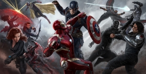 Civil War Marvel Konsept Çizim Kanvas Tablo