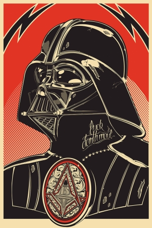 Darth Vader İllustrasyon Star Wars Kanvas Tablo
