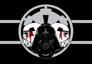 Darth Vader vs Stromtrooper Star Wars Kanvas Tablo