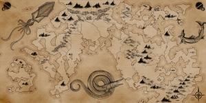 Define Korsan Haritalari Eski Haritalar 2 Cografya Kanvas Tablo