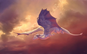 Dragonun Kanatları Pegasus Hayvanlar Kanvas Tablo
