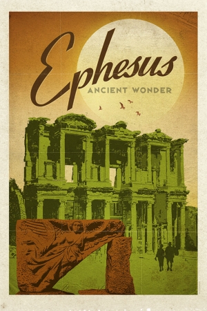 Efes Ve Celcus Kütüphanesi Şehirler Kanvas Tablo