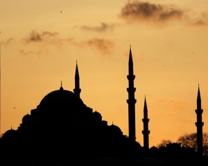 Eminönü Camii İstanbul Günbatımı Dünyaca Ünlü Şehirler Kanvas Tablo