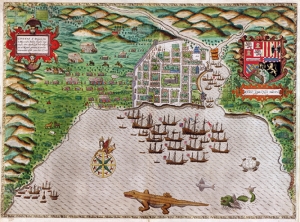 Eski Çizim Harita İllustrasyon Kanvas Tablo