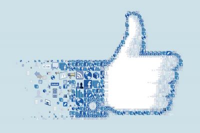 Facebook Collage Icons Thumbs Up Logos Montage Social Network