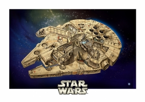 Falcon İllustrasyon Star Wars Kanvas Tablo