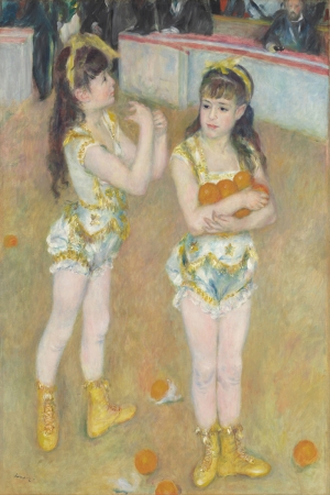 Fernando Francisca ve Angelina Wartenberg Sirkindeki Akrobatlar Pierre August Renoir Klasik Sanat Kanvas Tablo