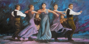 Flamenco Dans Yağlı Boya Sanat Kanvas Tablo