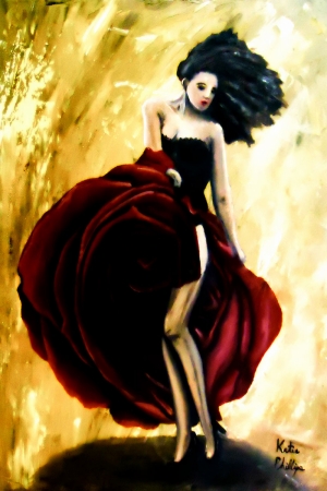 Flamenko Kadın Dansçı, Dans Eden Kadın 8 Dekoratif Kanvas Tablo