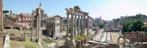Forum Romanum Roma Tarihi Kalıntıları İtalya-8 Dünyaca Ünlü Şehirler Kanvas Tablo
