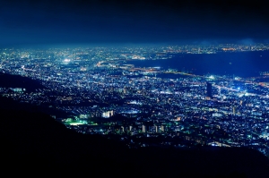 Gece Aydınlatma Dünyaca Ünlü Şehirler Kanvas Tablo