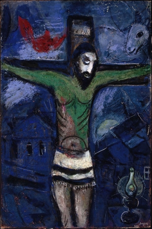 Gece İsa Çarmığa Gerilme Marc Chagall Le Christ Dans La Nuit-1948 Klasik Sanat Kanvas Tablo