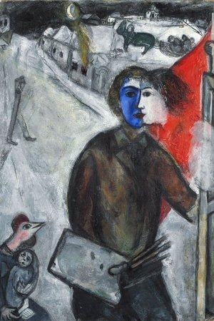 Gece Ve Karanlıklar Arasında Marc Chagall Between Darkness And Night Klasik Sanat Kanvas Tablo