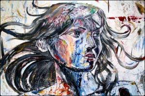 Gerçek Renkler Bayan Portre 1 Yağlı Boya Sanat Kanvas Tablo