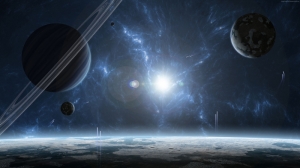 Gezegenler Uzay Yıldızlar Galaxy 5 Dünya & Uzay Kanvas Tablo