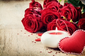Güller ve Kalp 2 Aşk & Sevgi Kanvas Tablo