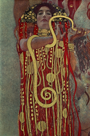 Gustav Klimt Hygeia Daughter of Asclepius Baş Yapıt Klasik Sanat Kanvas Tablo