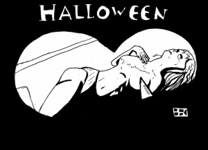 Halloween Sinema Kanvas Tablo