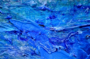 Hayat Bir Göldür 2 Mavi Hd Canlı Renkler Soyut Yağlı Boya Abstract Kanvas Tablo
