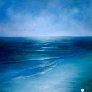 Hırçın Dalgalar 1, Mavi Deniz Dekoratif Kanvas Tablo