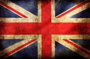 İngiliz Bayrağı, Eskitilmiş Retro İngiliz Bayrağı Kanvas Tablo