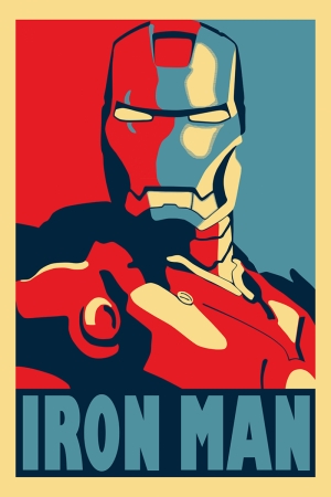 Iron Man Demir Adam Portre Afiş Kanvas Tablo