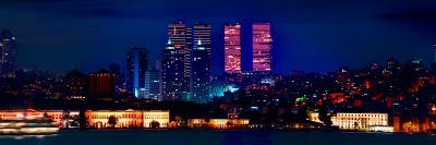 İstanbul Gece Manzarası Panoramik