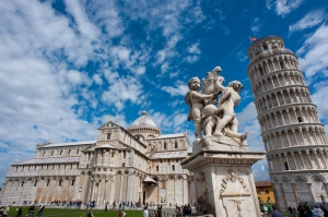 İtalya Pisa Kulesi Şehir Manzarası Dünyaca Ünlü Şehirler Kanvas Tablo