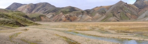 İzlanda Dağ Manzarası Panaromik Kanvas Tablo
