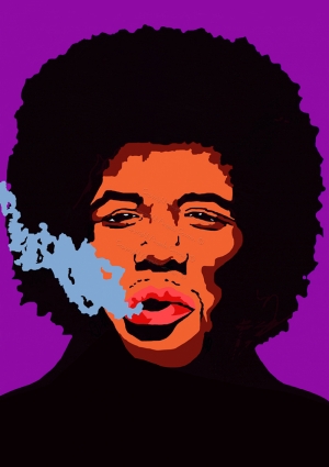 Jimmy Hendrix Popüler Kültür Kanvas Tablo