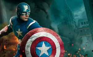 Kaptan Amerika Marvel-2 Süper Kahramanlar Kanvas Tablo