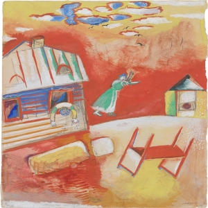 Kavga Marc Chagall Quarrel Klasik Sanat Kanvas Tablo