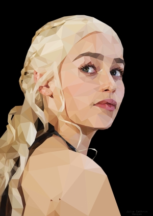 Khaleesi Çizim Game Of Thrones 4 Popüler Kültür Kanvas Tablo