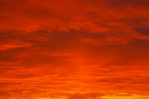 Kırmızı Gökyüzü Doğa Manzaraları Kanvas Tablo